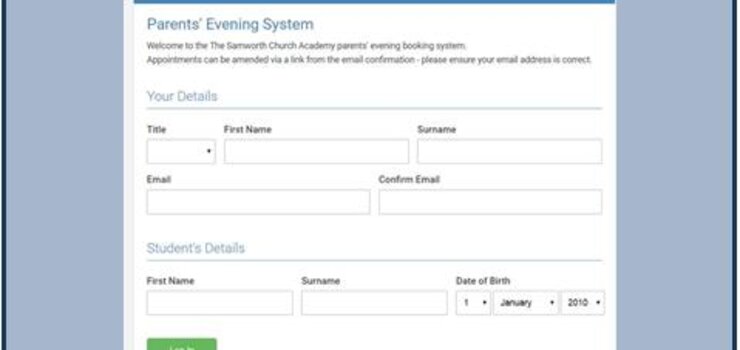 Image of Parents' Evening Booking System